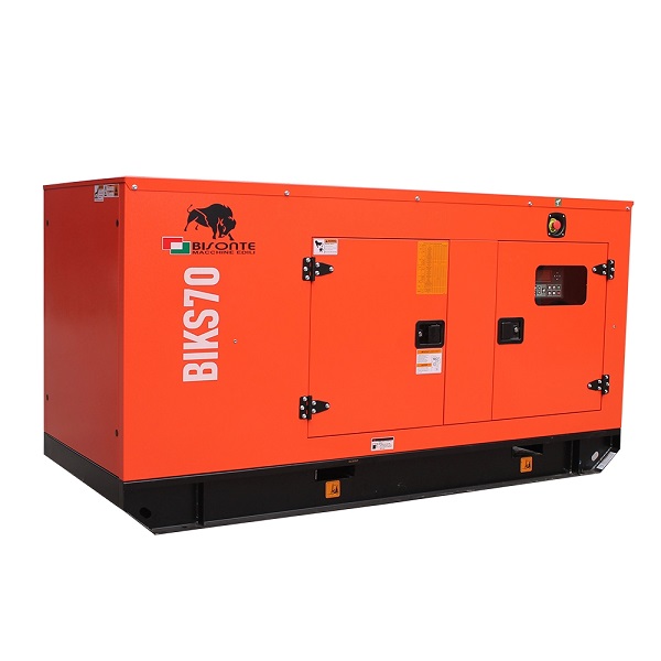 Шумоизолиран дизелов трифазен генератор Bisonte BIKS70, 400 V / 55 kW