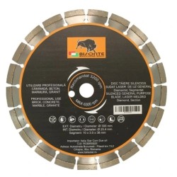 Диамантен диск за тухла, бетон, мрамор, гранит Bisonte, Ø 300 mm./ Ø 25.4 мм, безшумен