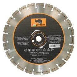 Диамантен диск за тухла, бетон, мрамор, гранит Bisonte, Ø 350 mm./ Ø 25.4 мм, безшумен