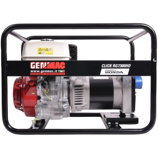 Бензинов монофазен генератор GENMAC Click RG7300HO , 6.4 kW , 230V , двигател Honda GX390