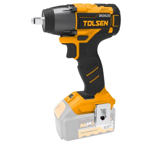 Акумулаторен ударен гайковерт Tolsen BL 20V , 2 батерии 2.0 Ah, Безчетков мотор , Solo