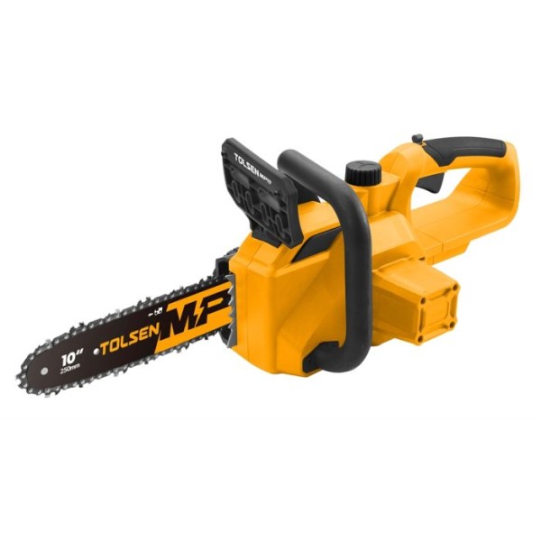 Акумулаторен верижен трион Tolsen, 20V  безчетков мотор, 25 см шина, Solo