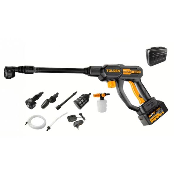 Акумулаторна водоструйка Tolsen MP 20V, 20 V, 4 Ah, 3.6 л/мин, 25 бара, с батерия и зарядно