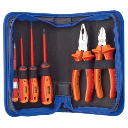 Комплект изолирани инструменти 1000V в калъф  /6 части, Unior