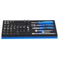 К-т тресчотка, вложки и аксесоари 1/4" в SOS подложка /45 части, Unior