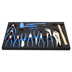 Комплект клещи BI и чук в SOS подложка /14 части, Unior