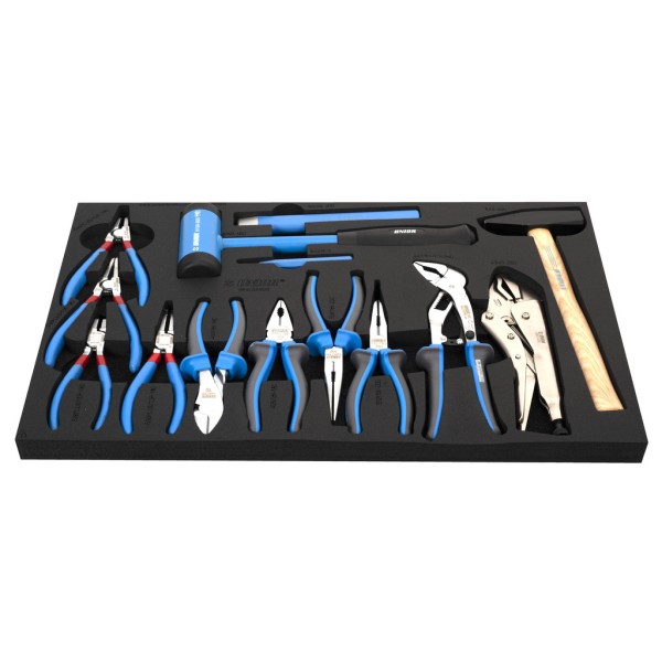 Комплект клещи BI и чук в SOS подложка /14 части, Unior