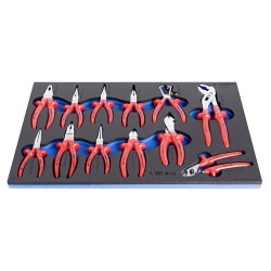 К-т изолирани клещи 1000V в SOS подложка  /12 части, Unior