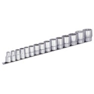 Комплект вложки дванадесетостен на 1/2", 15 части, 3/8"-1 1/4", Unior