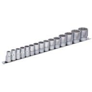 Комплект вложки вътрешен дванадесетостен на 1/2" на поставка, Unior