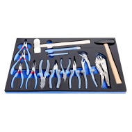 К-т чукове и клещи с BI дръжки в SOS подложка /14 части, Unior