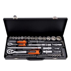 Комплект гедоре Premium HD 41451 - 65 части, 1/2" и 1/4" в метален куфар Комплект гедоре Premium HD 41451 - 65 части, 1/2" и 1/4" в метален куфар