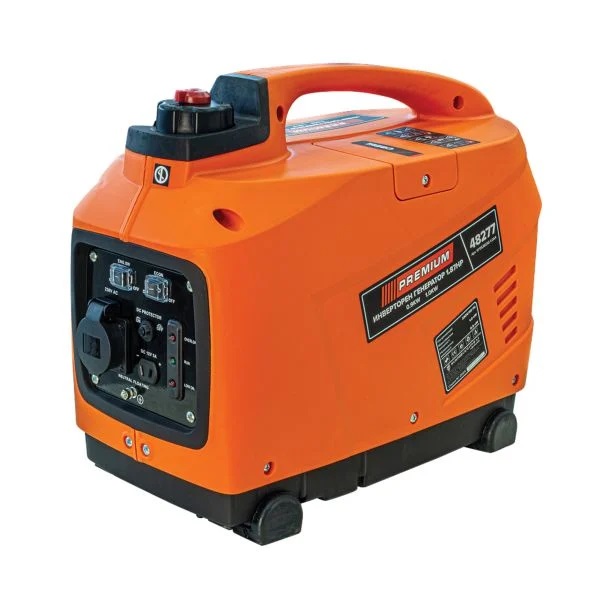 Инверторен монофазен бензинов генератор Premium 48277 -1000W, 230V Инверторен монофазен бензинов генератор Premium 48277 -1000W, 230V