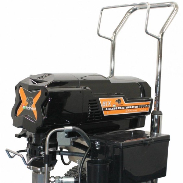 Безвъздушна помпа Bisonte PAZ81X CART 230V дебит 8.0 l/min – комплект с 2 пистолета и 2 маркуча Безвъздушна помпа Bisonte PAZ81X CART 230V дебит 8.0 l/min – комплект с 2 пистолета и 2 маркуча
