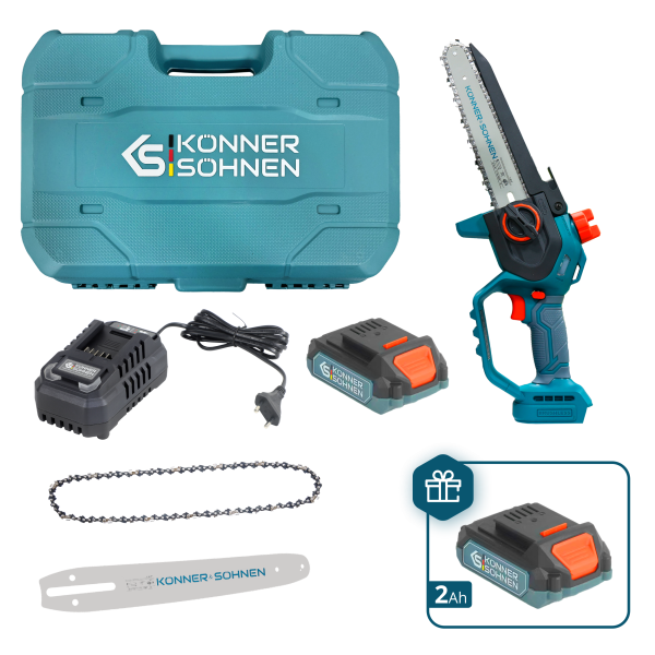 Акумулаторен мини верижен трион Könner & Söhnen KS MCS20V-8 CASE PLUS