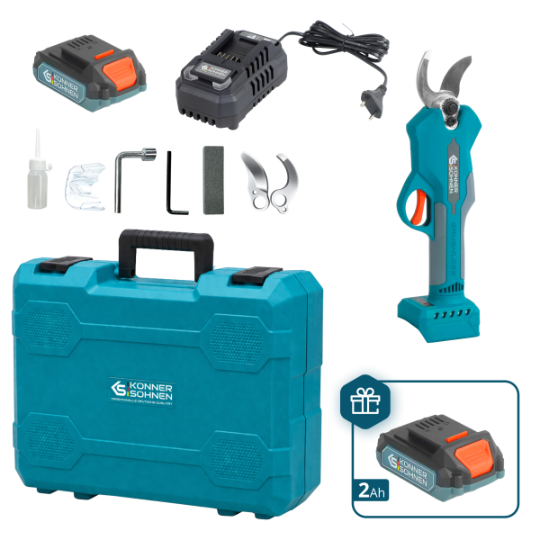 Акумулаторна лозарска ножица Könner & Söhnen KS CPS20V-32 CASE PLUS Акумулаторна лозарска ножица Könner & Söhnen KS CPS20V-32 CASE PLUS