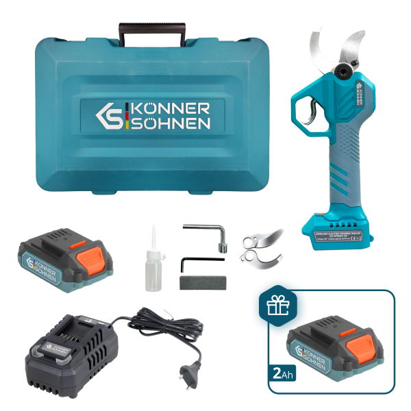 Акумулаторна лозарска ножица Könner & Söhnen KS CPS20V-40 CASE PLUS