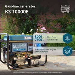 Бензинов генератор Könner & Söhnen KS 10000E – 7,5 kW