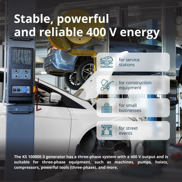Бензинов генератор Könner & Söhnen KS 10000E-3 – 7,5 kW