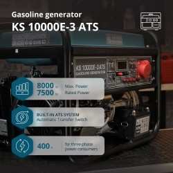 Бензинов генератор Könner & Söhnen KS 10000E-3 ATS – 7,5 kW