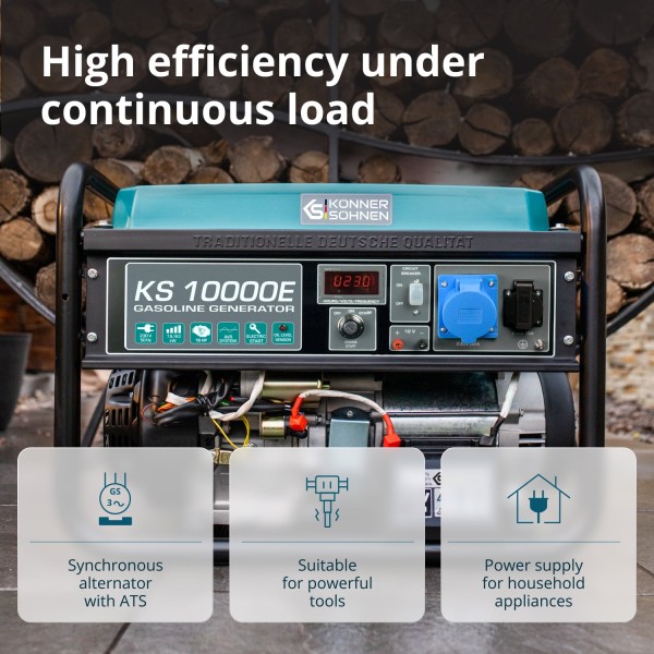 Бензинов генератор Könner & Söhnen KS 10000E – 7,5 kW