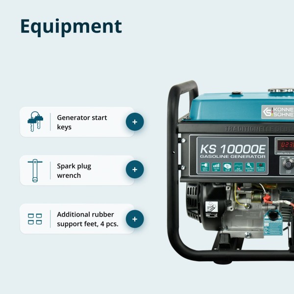Бензинов генератор Könner & Söhnen KS 10000E – 7,5 kW