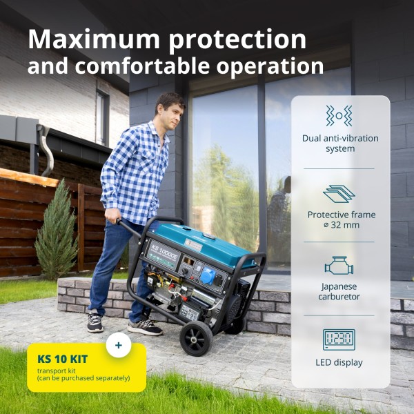 Бензинов генератор Könner & Söhnen KS 10000E – 7,5 kW