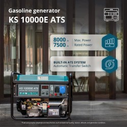 Бензинов генератор Könner & Söhnen KS 10000E ATS – 7,5 kW