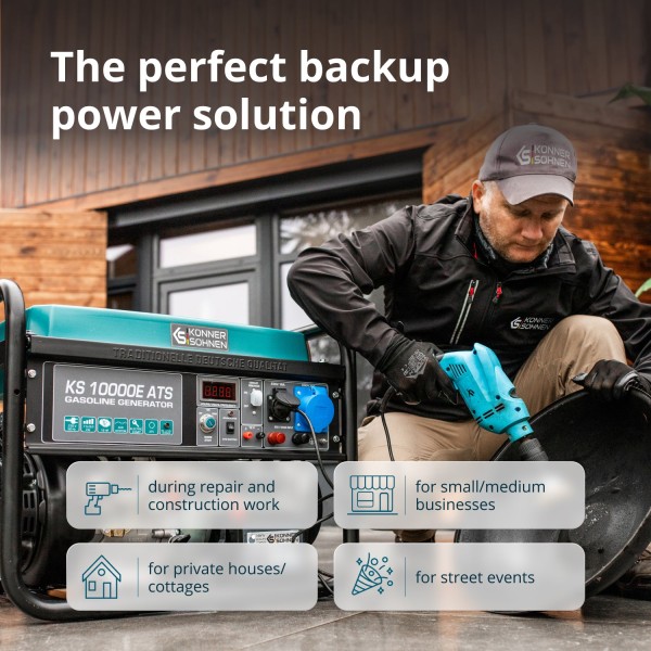 Бензинов генератор Könner & Söhnen KS 10000E ATS – 7,5 kW