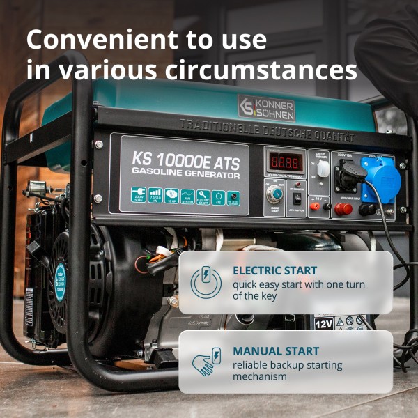 Бензинов генератор Könner & Söhnen KS 10000E ATS – 7,5 kW