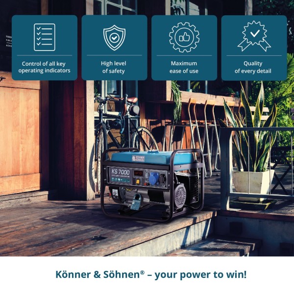 Бензинов генератор Könner & Söhnen KS 7000 – 5,0 kW