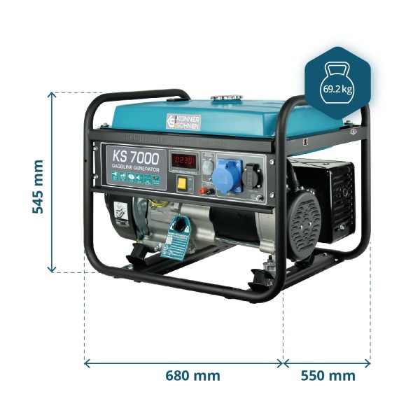 Бензинов генератор Könner & Söhnen KS 7000 – 5,0 kW