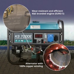 Бензинов генератор Könner & Söhnen KS 7000E-3 – 5,0 kW