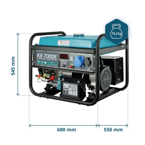 Бензинов генератор Könner & Söhnen KS 7000E – 5,0 kW