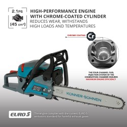 Бензинов верижен трион Könner & Söhnen KS CS21G-16 Бензинов верижен трион Könner & Söhnen KS CS21G-16