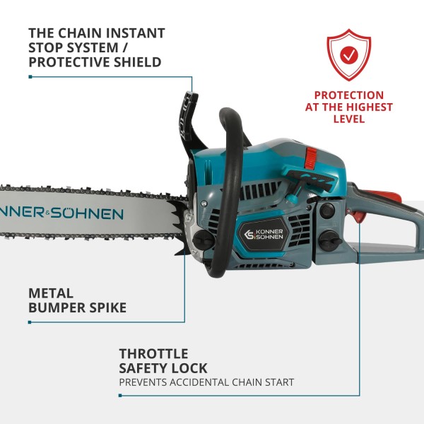Бензинов верижен трион Könner & Söhnen KS CS31G-20 Бензинов верижен трион Könner & Söhnen KS CS31G-20