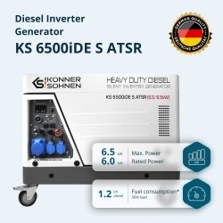 Дизелов инверторен генератор Könner & Söhnen KS 6500iDE S ATSR – 6,5/6,0 kW Дизелов инверторен генератор Könner & Söhnen KS 6500iDE S ATSR – 6,5/6,0 kW