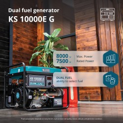 Генератор на газ и бензин Könner & Söhnen KS 10000E G – 7,5 kW Генератор на газ и бензин Könner & Söhnen KS 10000E G – 7,5 kW