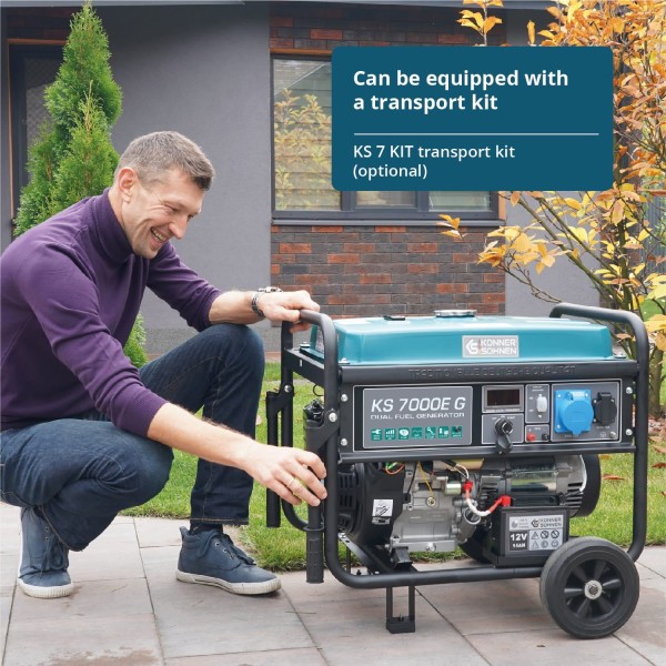 Генератор на газ и бензин Könner & Söhnen KS 7000E G – 5,0 kW