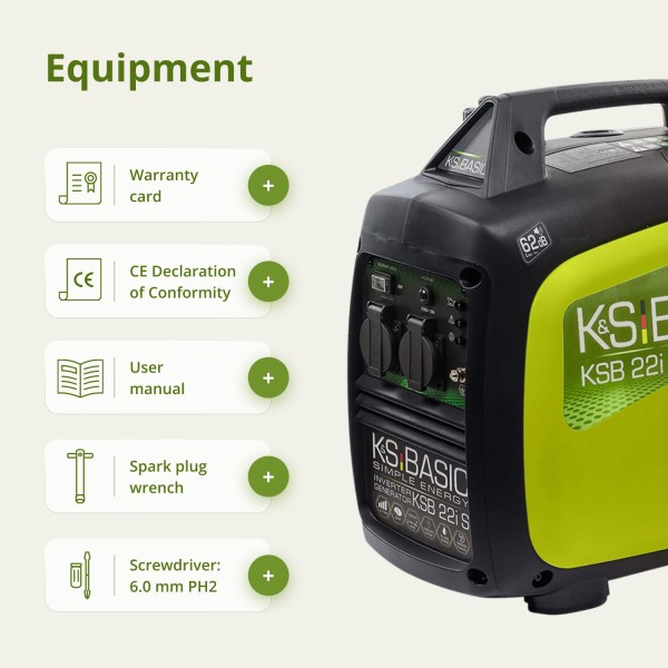 Инверторен генератор K&S BASIC KSB 22i S – 1,8 kW
