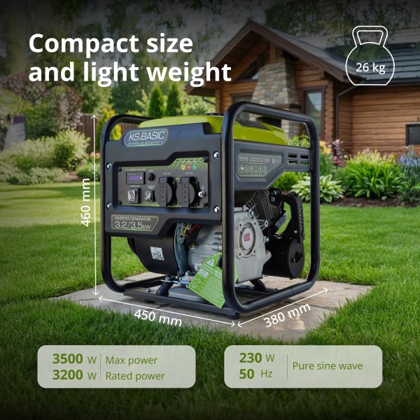 Инверторен генератор K&S BASIC KSB 35i – 3,2 kW