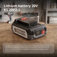 Комплект батерия и зарядно 20V Könner & Söhnen KS 20V2-1-KIT