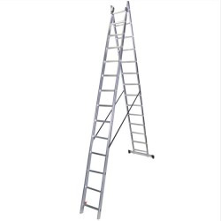 Двураменна алуминиева стълба Bisonte