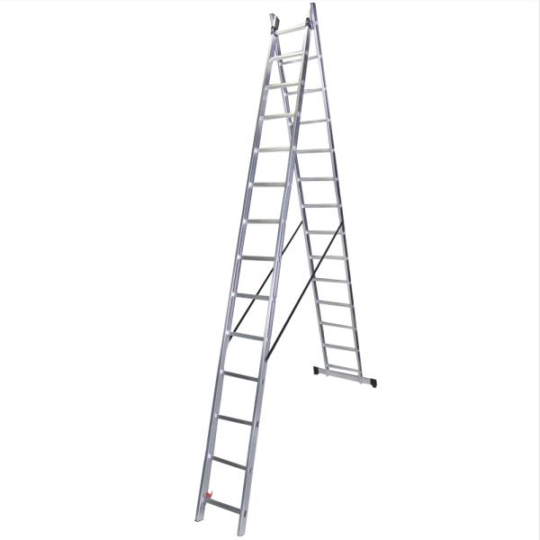 Двураменна алуминиева стълба Bisonte