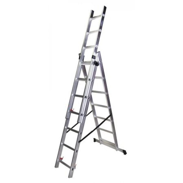 Трираменна алуминиева стълба Bisonte